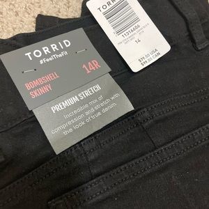Torrid Bombshell Skinny Black Jeans
